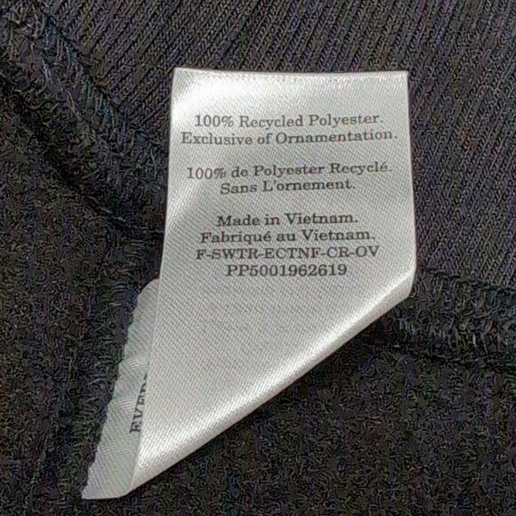 Everlane ReNew Teddy Oversized Crew Sweatshirt Black Fleece Recycled S New - Picture 9 of 12